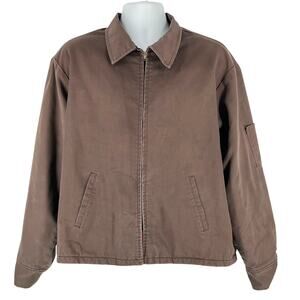 80s brown work wear jacket Rivco 1980s vintage